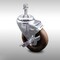 Service Caster 4 Inch SS High Temp Glass Filled Nylon 3/8 Inch Threaded Stem Caster with Brake SCC-SSTS20S414-GFNSHT-TLB-381615 - alternate 2